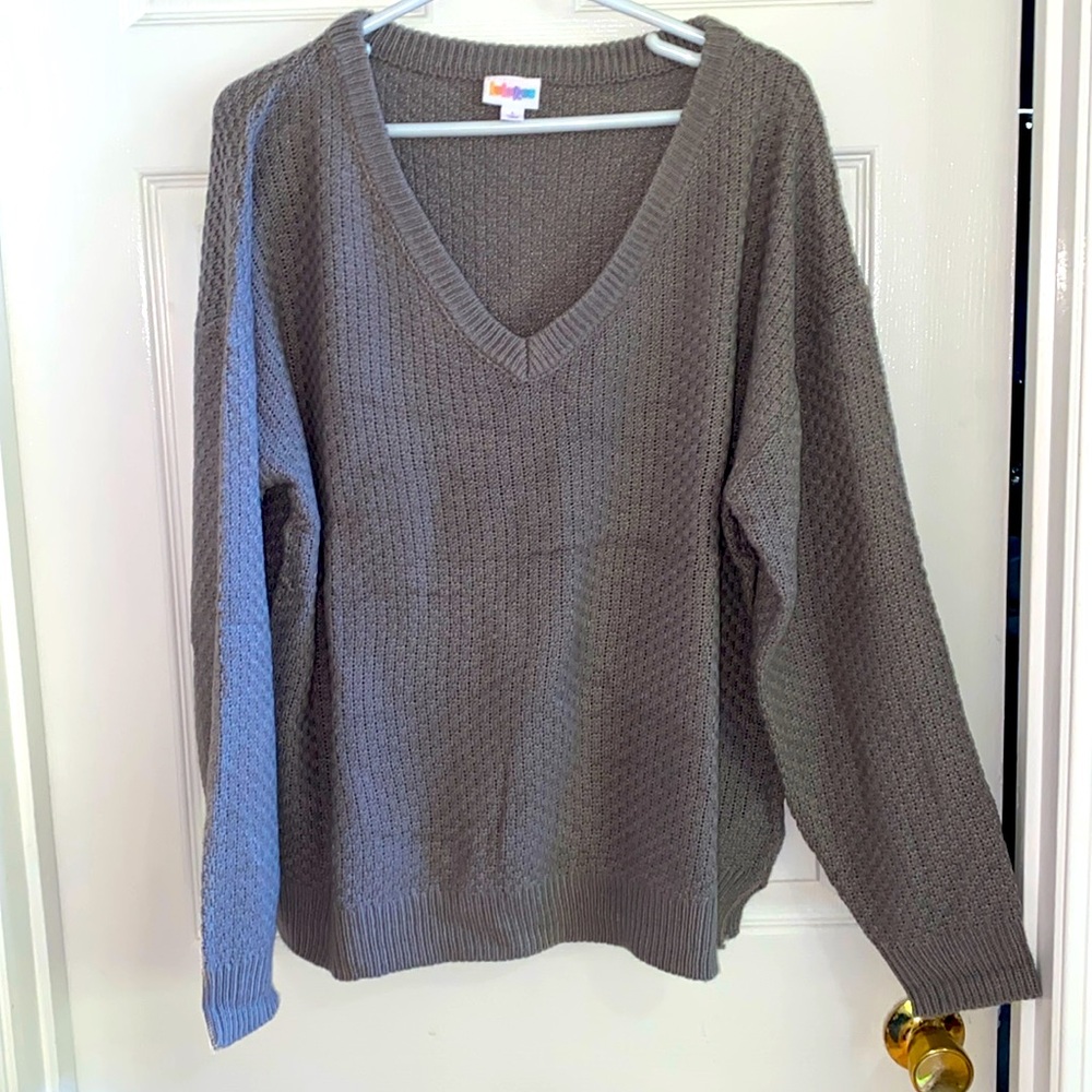 Grey V neck Sweater from LuLaRoe